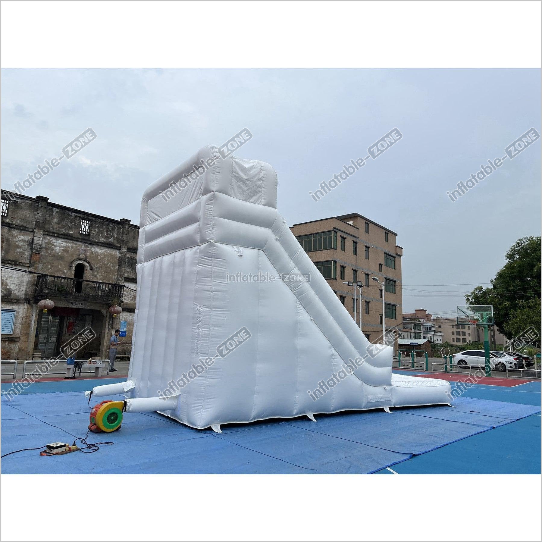 White Wild Inflatable Slide White Inflatable Water Slide White Water B ...