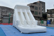 White Inflatable Slide Jumping Castle Swimming Pool Outdoor Commercial  Blow Up Bouncy Waterslide