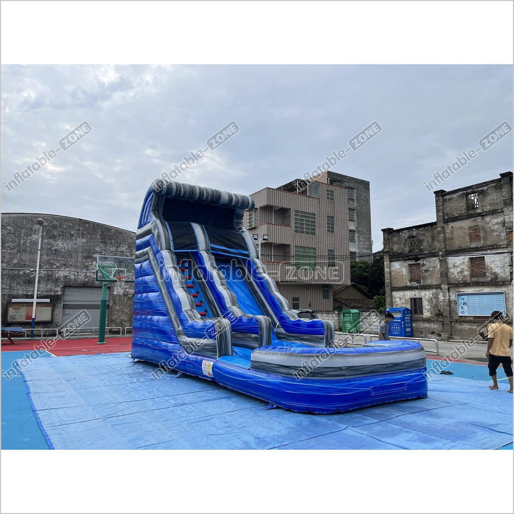 Inflatable Outdoor Water Slide With Water Pool Blow Up Jumping Water S ...