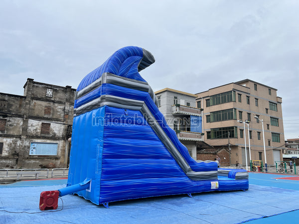 Inflatable Outdoor Water Slide With Water Pool Blow Up Jumping Water Slide