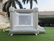 Inflatable Small White Bounce House With Slide for Party White Bouny Castle Slide