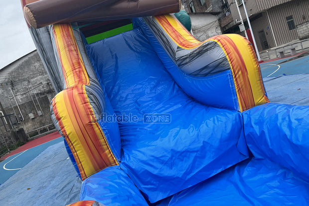 Dinosaur Water Inflatable Commercial Bounce House Wet Dry Combo Bouncy Castle With Slide And Pool