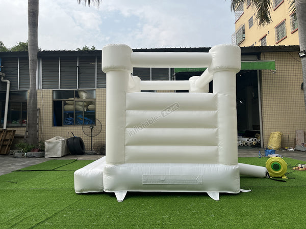 Small Wedding Bounce House White Jumping Castle All White Bounce House