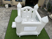 Funny inflatable bounce house white with slide all white bounce house white bouncy castle