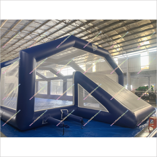 Indoor Football Field Large Inflatable Games Best Soccer Pitch With Netting Cover Roof On Top
