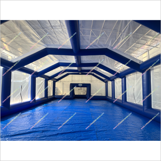 Indoor Football Field Large Inflatable Games Best Soccer Pitch With Netting Cover Roof On Top