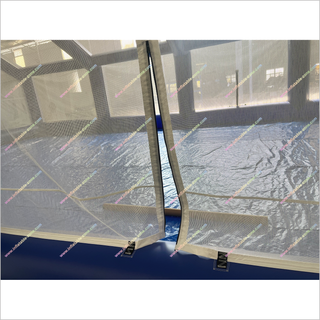 Indoor Football Field Large Inflatable Games Best Soccer Pitch With Netting Cover Roof On Top