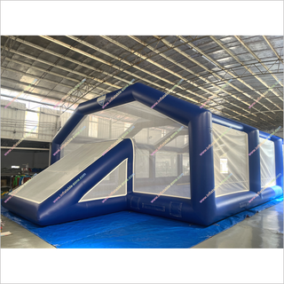 Indoor Football Field Large Inflatable Games Best Soccer Pitch With Netting Cover Roof On Top