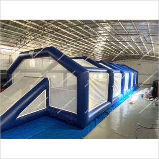 Indoor Football Field Large Inflatable Games Best Soccer Pitch With Netting Cover Roof On Top