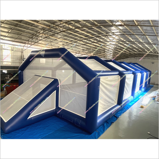 Indoor Football Field Large Inflatable Games Best Soccer Pitch With Netting Cover Roof On Top