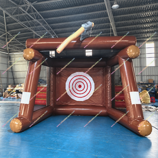 Turn any event into an action-packed experience with our Indoor Inflatable Axe Throwing Rental! Featuring a brown target design, safe soft-tip darts, and fun competitive games, it’s perfect for team building, parties, and indoor events. Bring excitement and friendly competition to your next celebration!