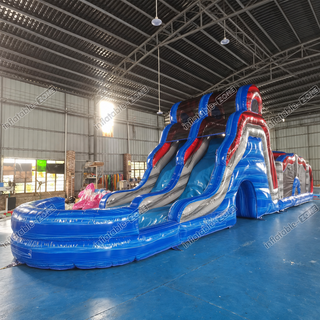 Take on the challenge with our Indoor Slip And Slide Obstacle Course! Designed for adults, this inflatable assault course turns any swimming pool into an adventure zone. Race, slide, and conquer obstacles for an exhilarating experience like no other. Dive into the fun and make a splash with this inflatable delight!