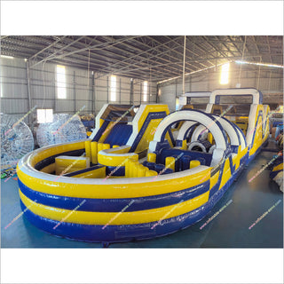 Inflatable 5K Fun Run Giant Bouncy Castle Obstacle Course Commercial Playground Equipment Cost Inflatable Assault Course Indoor