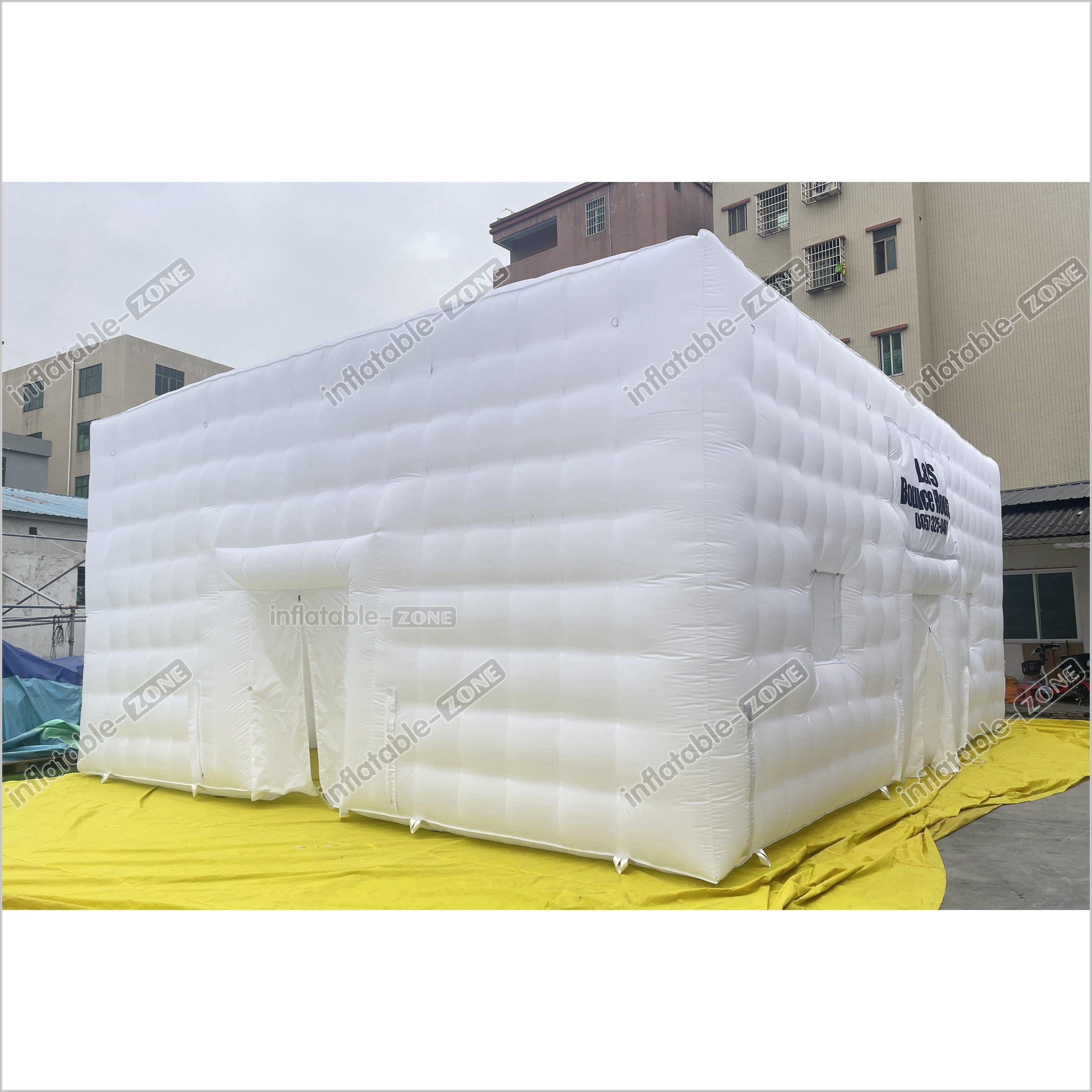 Outdoor Large Inflatable Air Cube Tent House White Inflatable Night ...