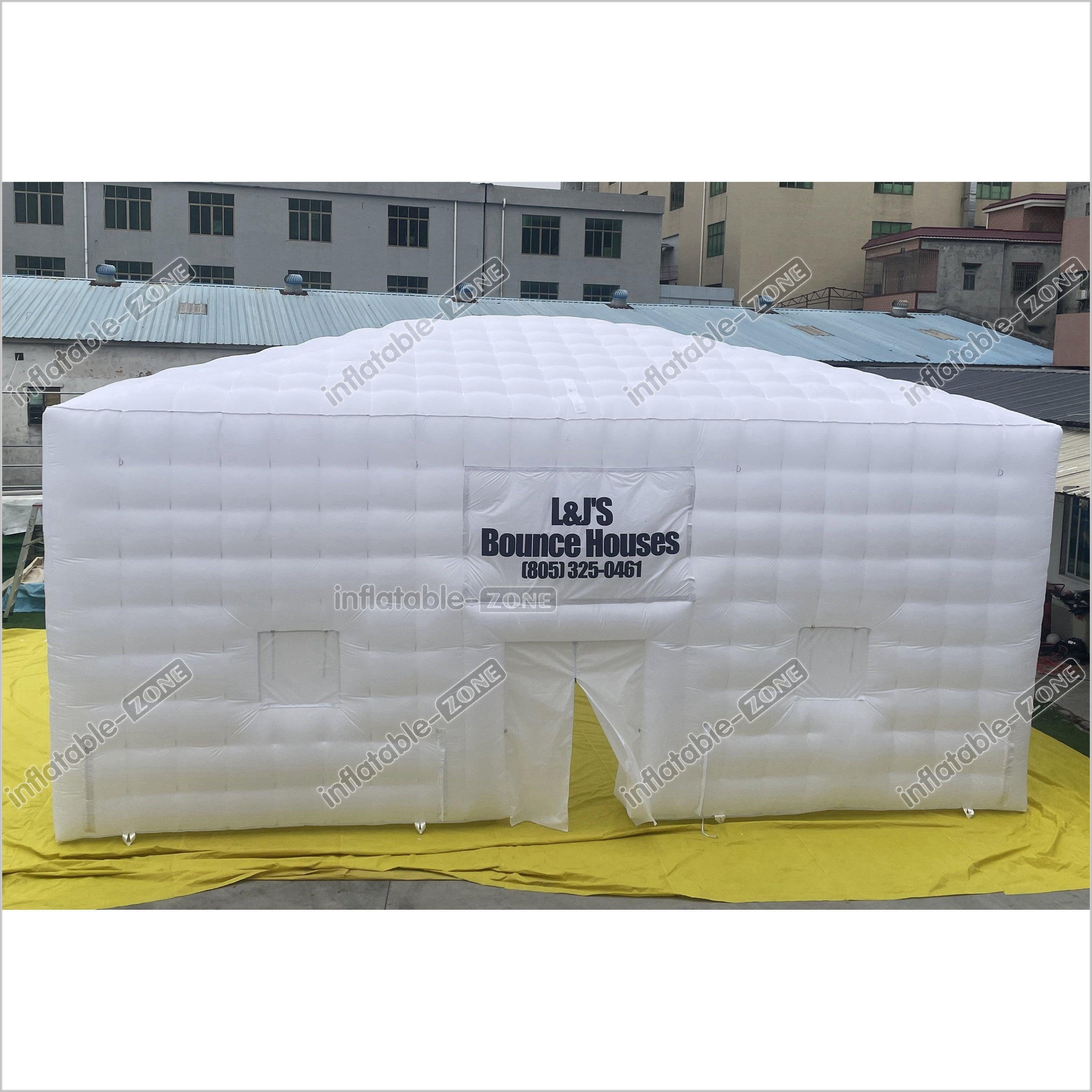 Outdoor Large Inflatable Air Cube Tent House White Inflatable Night ...