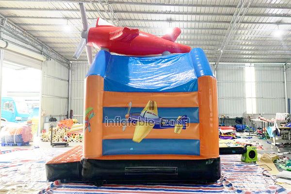 Multifun Commercial Inflatable Airplane Bouncy Castle Jumping House Indoor Play Air Bouncer With Dry Slide Combo