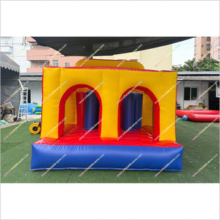 Adult Fun Games Cheap Inflatable Obstacle Course Red Yellow Blue Inflatable Assault Course For Sale