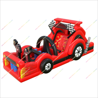 Inflatable Race Car Bounce House Rental Obstacle Course Racing-Themed Party Inflatable Assault Course To Buy