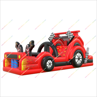 Inflatable Race Car Bounce House Rental Obstacle Course Racing-Themed Party Inflatable Assault Course To Buy