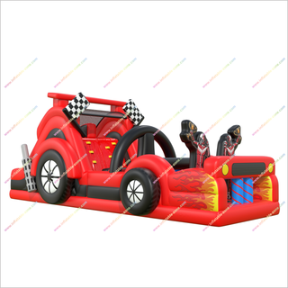 Inflatable Race Car Bounce House Rental Obstacle Course Racing-Themed Party Inflatable Assault Course To Buy