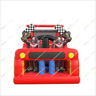 Inflatable Race Car Bounce House Rental Obstacle Course Racing-Themed Party Inflatable Assault Course To Buy