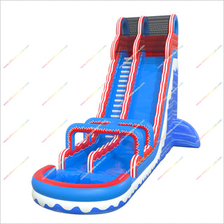 Giant Outdoor Playground Inflatable Backyard Waterslide Inflatable Pool With Slide For Adults
