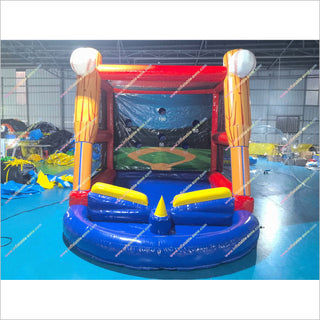 Community Event Inflatable Baseball Target Toss Large Batting Cage Inflatable Sports Games Rentals
