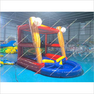 Community Event Inflatable Baseball Target Toss Large Batting Cage Inflatable Sports Games Rentals