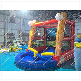 Community Event Inflatable Baseball Target Toss Large Batting Cage Inflatable Sports Games Rentals
