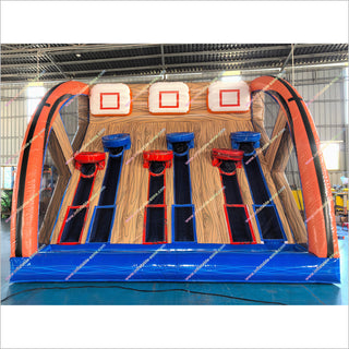 Inflatable Basketball Shootout High Score Challenge Inflatable Sports Arena Basketball Tournament Game