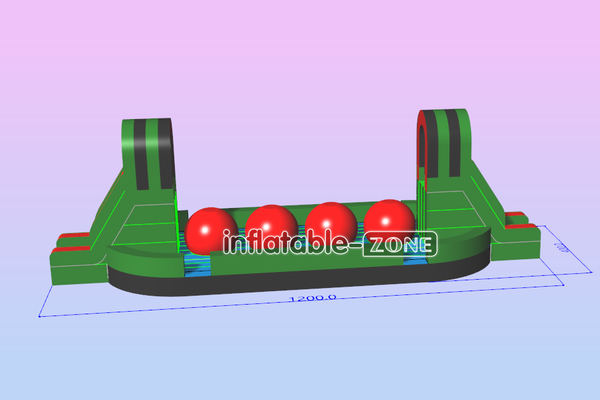 Inflatable-Zone Design Outdoor Sport Giant Inflatable Wipeout Course Inflatable Big Balls With Slide Challenge Game