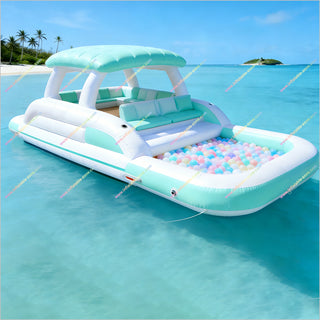 Inflatable Floating Lounge Luxury Water Sport Inflatable Boat Yacht Large Lake Floats For Ocean Parties