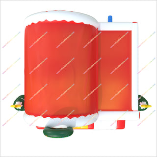 Fun Merry Christmas Inflatable Bounce House And Slide Combo Jumper Rentals Near Me Large Bouncy Castle Slide For Sale