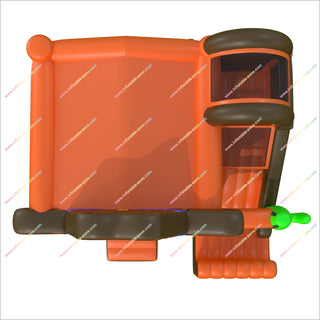 Cowboy-Themed Inflatable Bounce House Castle With Slide Combo Bouncer Jumper Rentals Near Me