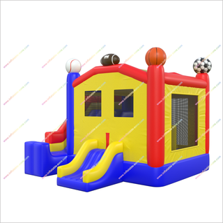 Sport Combo Inflatable Bounce House Jumping Castle Slide Basketball Football Baseball Inflatable Play Structure