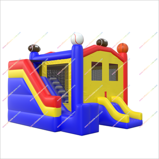 Sport Combo Inflatable Bounce House Jumping Castle Slide Basketball Football Baseball Inflatable Play Structure