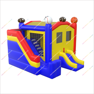Sport Combo Inflatable Bounce House Jumping Castle Slide Basketball Football Baseball Inflatable Play Structure