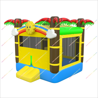 Smiling Sun Inflatable Bounce House Park Tropical Expressions Palm Trees Blow Up Jumping Castle Rental