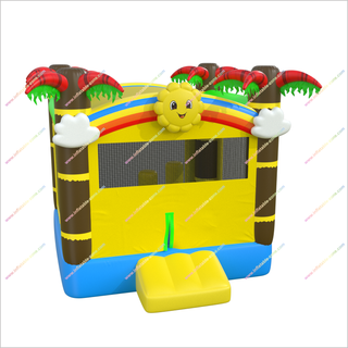 Smiling Sun Inflatable Bounce House Park Tropical Expressions Palm Trees Blow Up Jumping Castle Rental