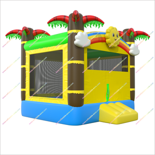 Smiling Sun Inflatable Bounce House Park Tropical Expressions Palm Trees Blow Up Jumping Castle Rental
