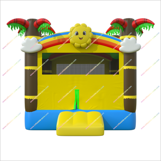 Smiling Sun Inflatable Bounce House Park Tropical Expressions Palm Trees Blow Up Jumping Castle Rental