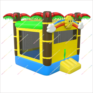 Smiling Sun Inflatable Bounce House Park Tropical Expressions Palm Trees Blow Up Jumping Castle Rental