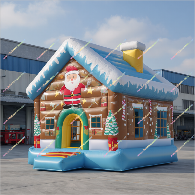 Santa Gingerbread Inflatable Bounce House Sale Christmas Yard Inflatab