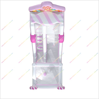 Candy Themed Birthday Party Inflatable Bounce House Slide Soft Pastel Colors Commercial Bouncy Castle Slide