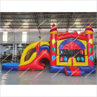 Commercial Inflatable Jumping Castle Bouncer Splash Pool Inflatable Bounce House Water Slide Combo Rental