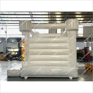 White Jumping Castle Hire Outdoor Inflatable Bouncer Wedding Party Events Inflatable Bounce House With Balloon Tubes