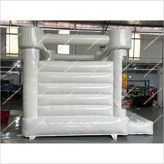 White Jumping Castle Hire Outdoor Inflatable Bouncer Wedding Party Events Inflatable Bounce House With Balloon Tubes