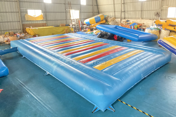 Funny Inflatable Bounce Pad Trampoline Mat Near Me Tarpaulin Rainbow Inflatable Jumping Pad For Adults
