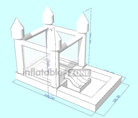 Inflatable-Zone Design Inflatable Bouncer House Jumper Small Slide Combo Inflatable Wedding Bounce Castle For Wedding Party