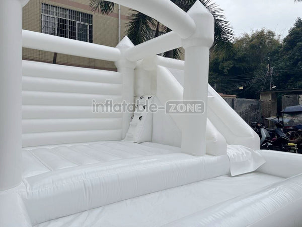 Outdoor Large White Inflatable Bouncer Jumping Slide Bouncy Castle With Ball Pit Combo Bounce House Party